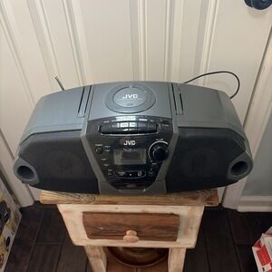 Vintage 1998 JVC Boombox RC-QN2BK AM/FM Radio CD/Tape Player WORKS